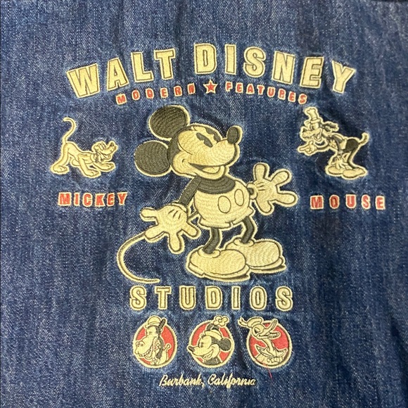 The Disney store Denim Jacket with Embroidery sz medium great condition Vintage - Picture 12 of 13